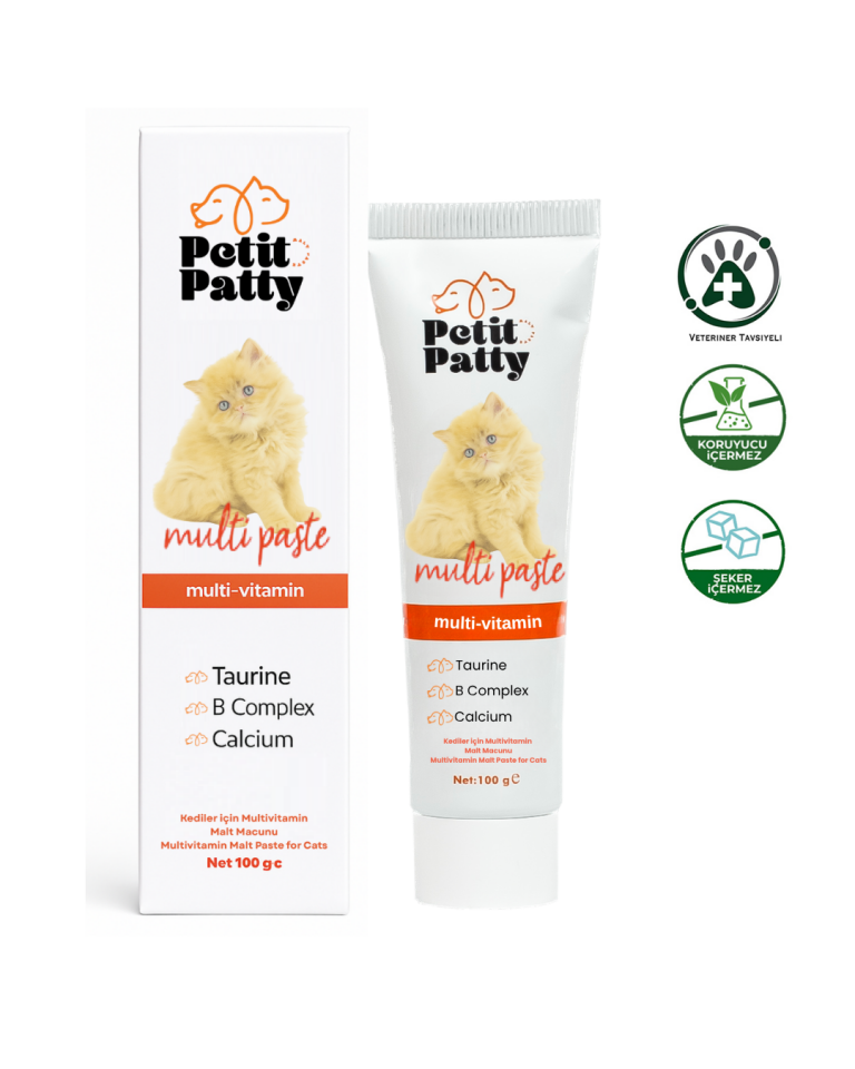 Petit Patty Multi Paste 100 g Kediler İçin Multivitamin Malt Macunu