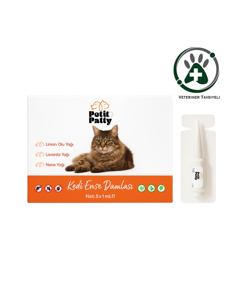 Petit Patty Kedi Dış Parazit Damlası Pire Bit Kene Kovucu Bitkisel Damla 5x1 ml