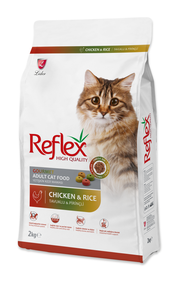 Reflex Gourmet Tavuklu Pirinçli Yetişkin Kedi Maması 2 Kg