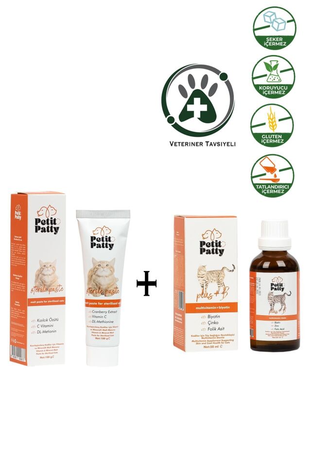 Petit Patty Kedi Steril Bağışıklık Seti (Sterile Paste + Plus+b For Cats)