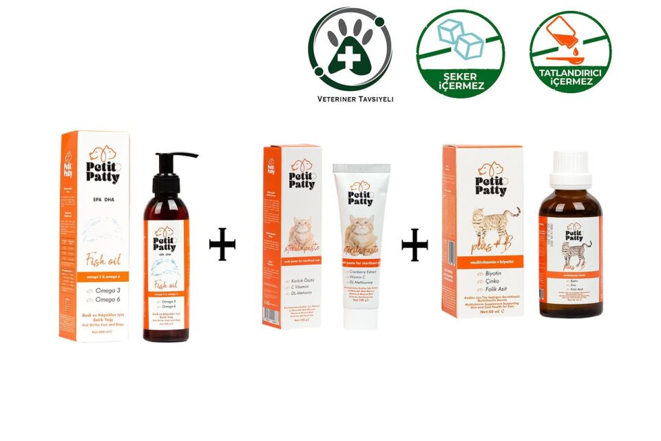 Petit Patty Felicare Sterile Power Set (Fish Oil + Sterile Paste + Plus+b For Cats)