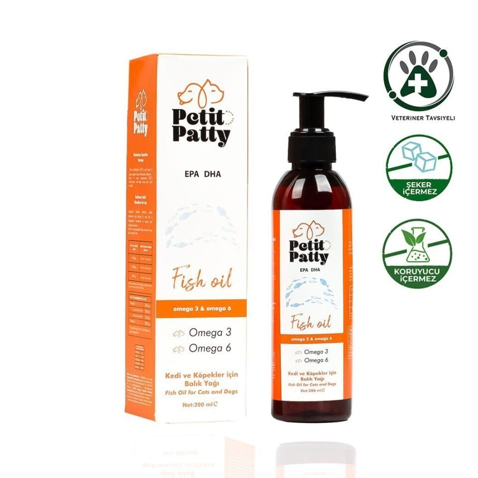 Petit Patty Fish Oil Kedi Ve Köpekler Için Balık Yağı 200gr