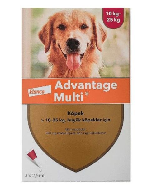 Elanco Advantage Multi 10-25kg Köpek 3 pipet