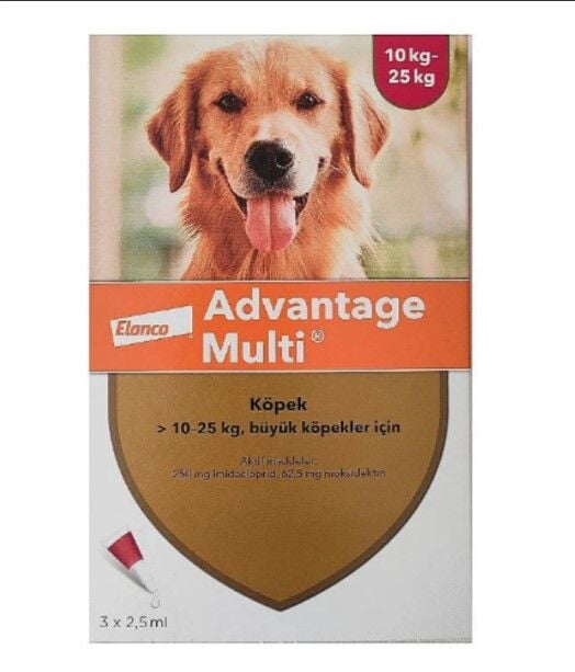 Elanco Advantage Multi 10-25kg Köpek 3 pipet