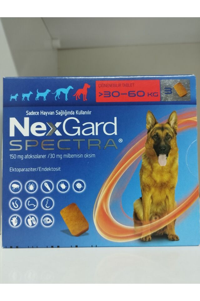 Spectra 30-60 Kg Ağırlığındaki Köpekler İçin Tablet (3 ADET) (SKT:09/2026)