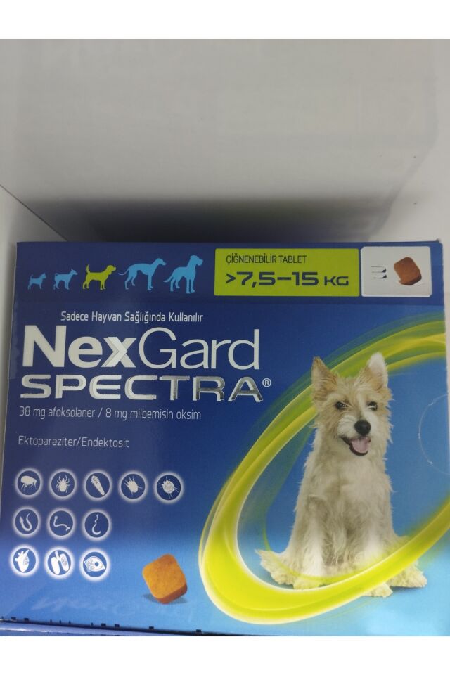 SPECTRA 7,5-15 KG KÖPEKLER İÇİN TABLET (3 ADET) (SKT: 07.2026)