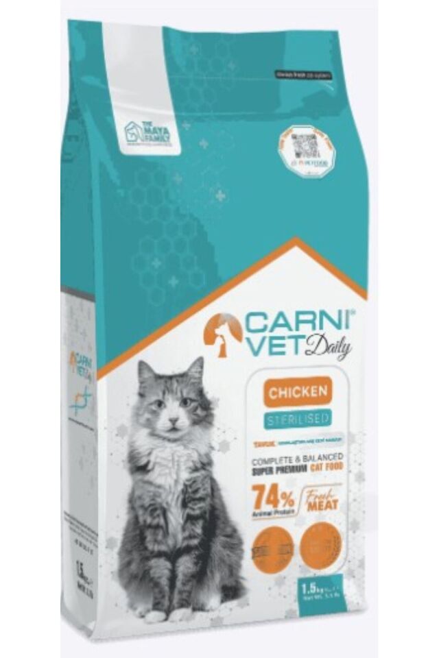 CARNi VET DAILY KEDİ TAVUK YETİŞKİN KISIRLAŞTIRILMIŞ 1.5 kg